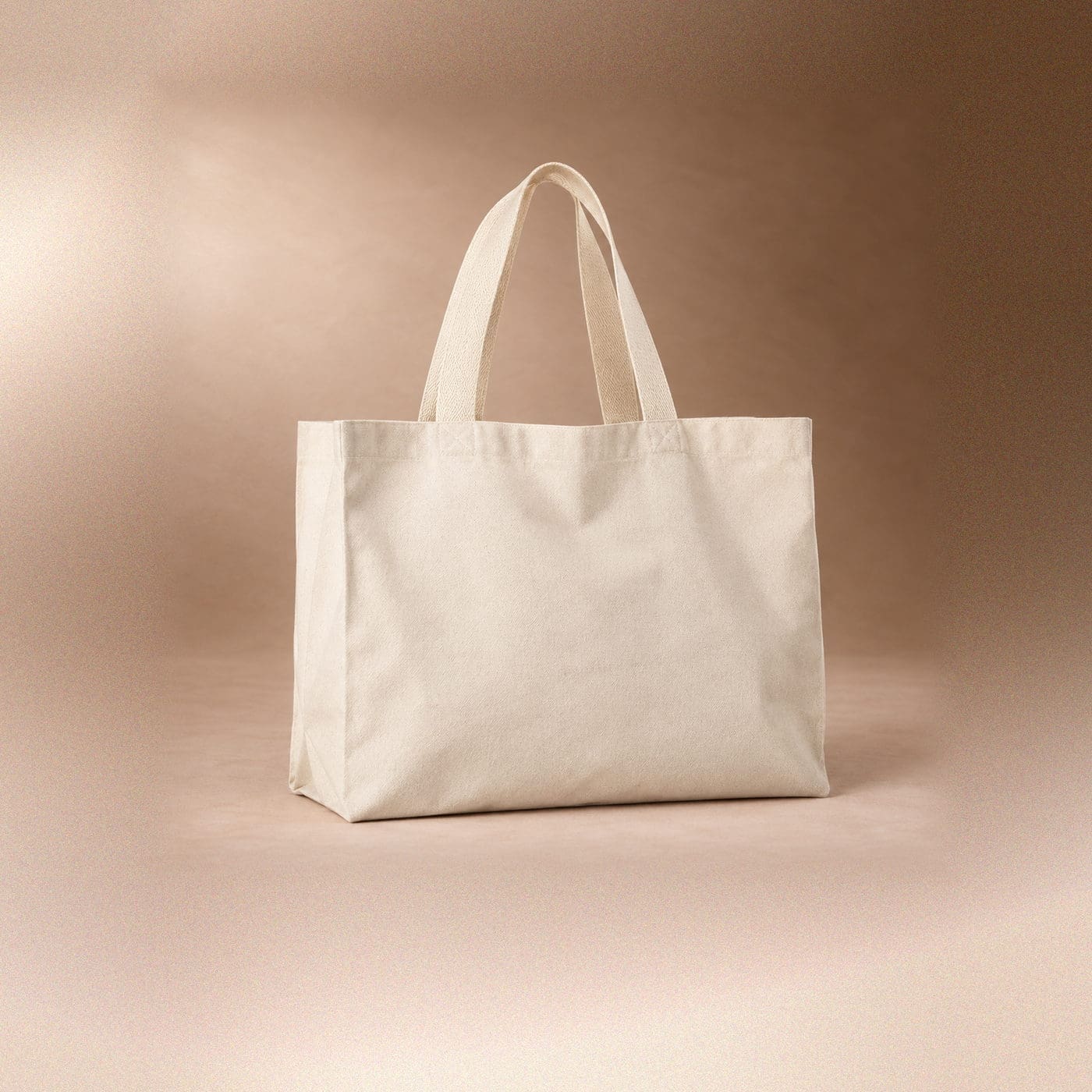 Cabas personnalisable horizontal en coton bio écru