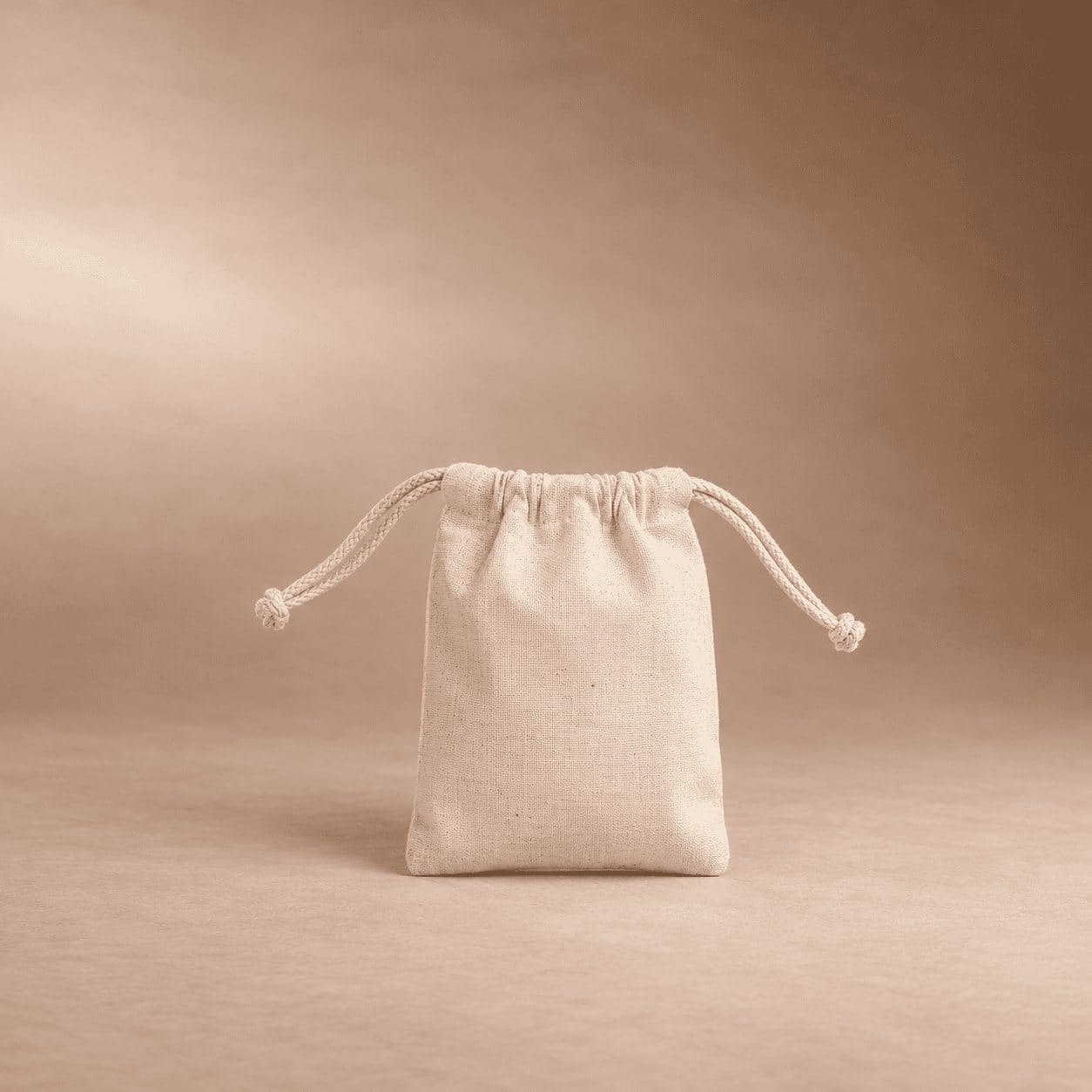 Pochon personnalisable 15 × 10 cm en coton bio écru 280 g/m²