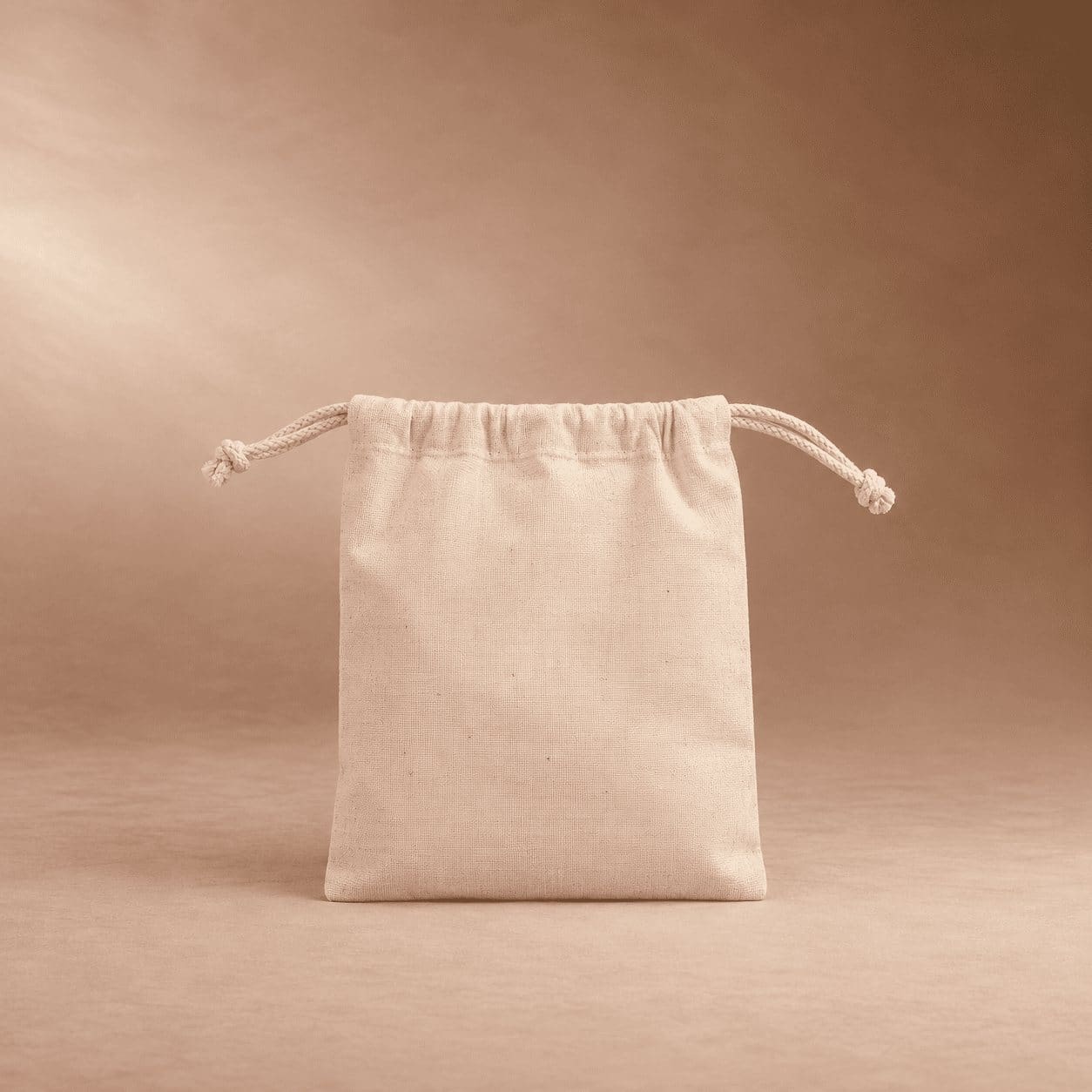Pochon personnalisable 20 × 15 cm en coton bio écru 280 g/m²